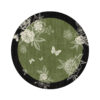 Round Green Floral Drink Coaster, 4.72 in