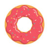 Pink Donut Absorbent Drink Coaster, 3.94 in Round