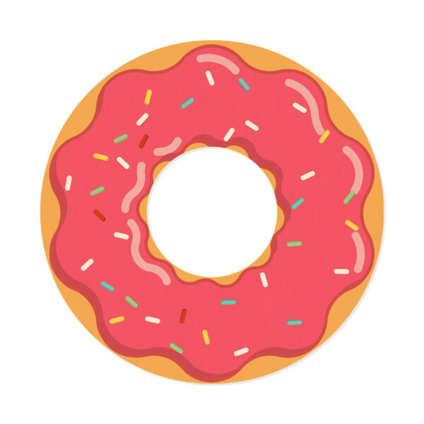 Pink Donut Absorbent Drink Coaster, 3.94 in Round