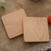 Round Beech Wood Drink Coaster, Natural, 3.46 in