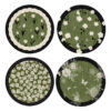 Round Green Floral Drink Coaster, 4.72 in