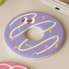Pink Donut Absorbent Drink Coaster, 3.94 in Round