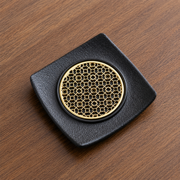 6-Piece Square Tea Coaster Set with Storage Holder